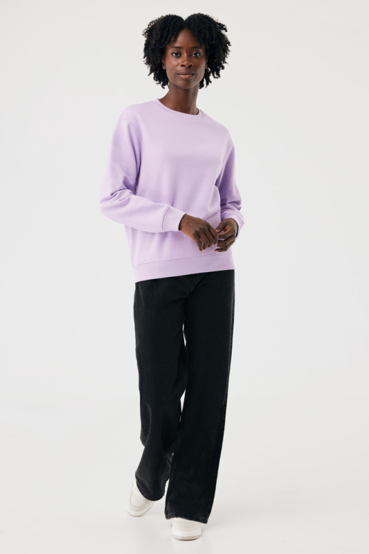 IQONIQ Toria Unisex mikina s okrúhl. výstrihom z rec. bavlny lavender XL 10