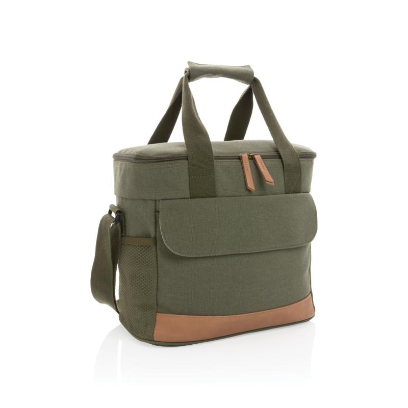 Veľká chladiaca taška Impact z 16 oz. recykl. canvas AWARE™ zelená 1