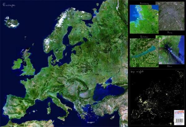 Podložka na stôl, obojstranná, STIEFEL  "Európa"