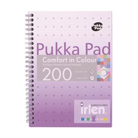 Špirálový zošit, A5, linajkový, 100 listov, PUKKA PAD "Irlen Jotta Lavender" 1