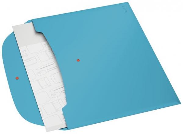 Obal na patent, 2 vrecká, A4, PP, LEITZ "Cosy", matná modrá 5