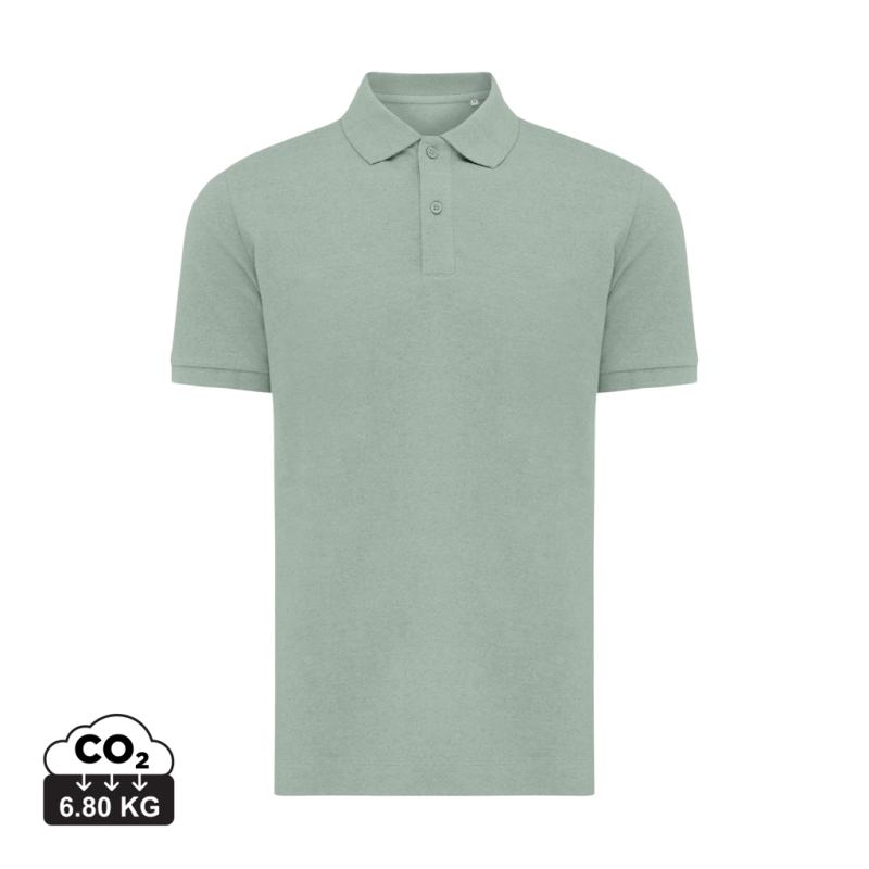 Polo tričko IQONIQ Yosemite z recykl. bavlny Iceberg green XXL