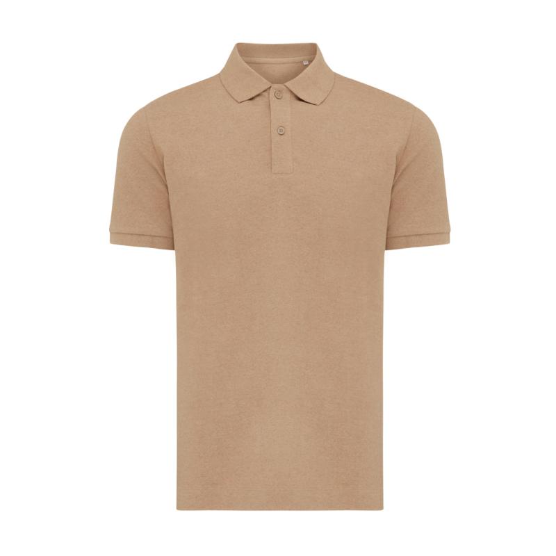 Polo tričko IQONIQ Yosemite z recykl. bavlny heather brown XXS