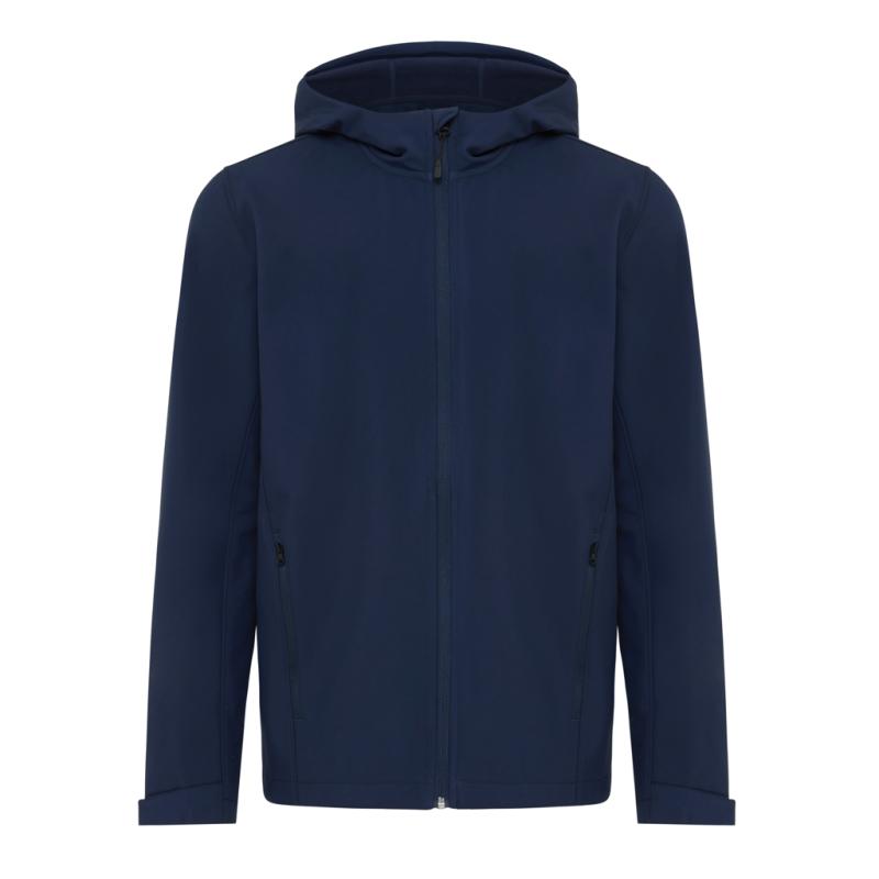 Pánska soft shell bunda IQONIQ Makalu z recykl. polyesteru námornícka modrá XXXL 1