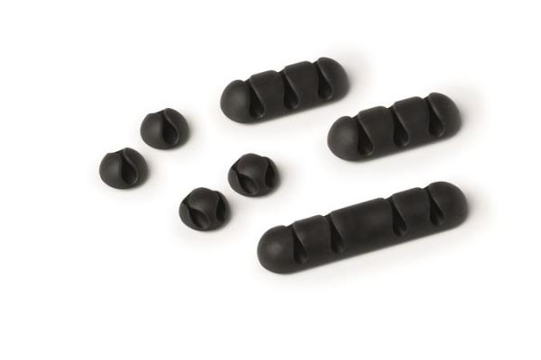 Držiak na káble, samolepiaci, DURABLE "CAVOLINE® Clip mix", sivá 2