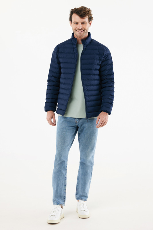 IQONIQ Maiko pánska prešívaná bunda z rec. polyesteru námornícka modrá S 4