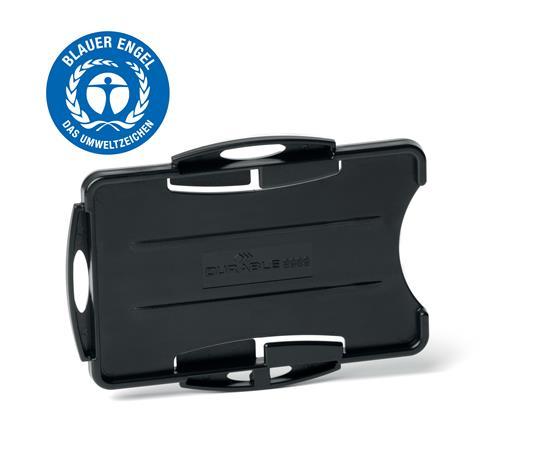 Visačka, pre 2 karty, otvorená, DURABLE "ECO", čierna