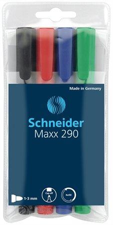 Popisovač na tabule a na flipchartové tabule, sada, 1-3 mm, kužeľový hrot, SCHNEIDER "Maxx 1