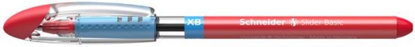 Guľôčkové pero, 0,7 mm, s vrchnákom, SCHNEIDER "Slider XB", červené 1