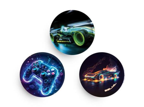 Nálepky, na suchý zips, k taškám Classy Plus, BELMIL "Gamer"