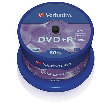 DVD+R disk, AZO, 4,7GB, 16x, 50 ks, cake box, VERBATIM 1