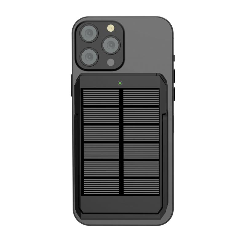 Solárna bezdrôt. powerbanka Skywave 5000mAh 10W z RCS RPET čierna 10