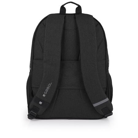 Školská taška, so zipsom, s priehradkou na notebook, GABOL "Wolf", čierna 3