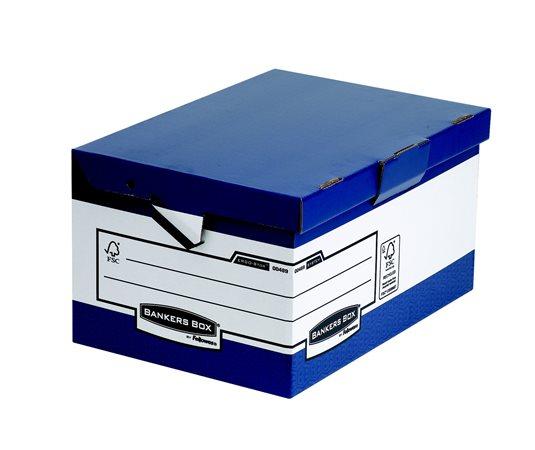 FELLOWES Archívny kontajner, kartónový, ergonomický úchyt, otváranie veka nahor, "BANKERS BOX® by F 1