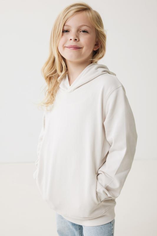 Detská mikina s bočnými vreckami IQONIQ Yengo z rec. bavlny ivory white 13-14r (158-164cm) 11