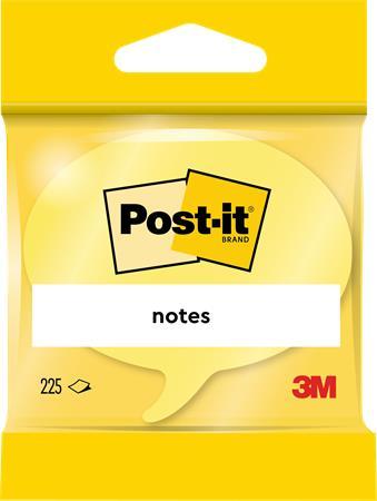3M POSTIT Samolepiaci poznámkový blok, tvar rečová bublina, 70x70 mm, 225 listov, žltá