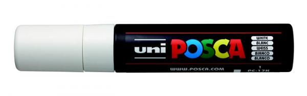 Dekoračný popisovač, 10-15 mm, UNI "Posca PC-17K", biela