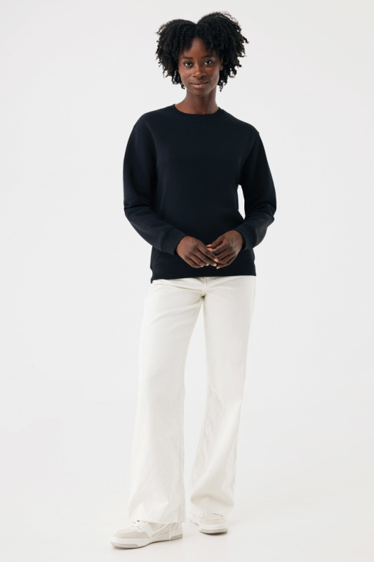 IQONIQ Toria Unisex mikina s okrúhl. výstrihom z rec. bavlny čierna XS 5