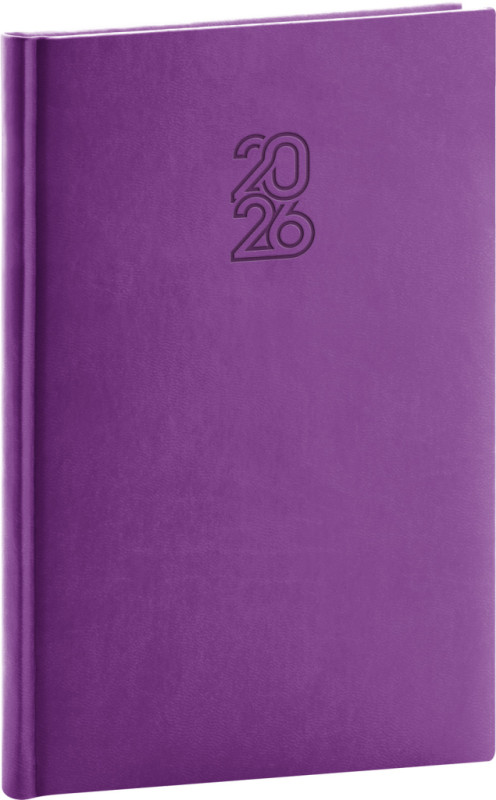 NOTIQUE Týždenný diár Aprint 2026, fialový, 15 x 21 cm