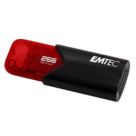 USB kľúč, 256GB, USB 3.2, EMTEC "B110 Click Easy", čierna-červená 1