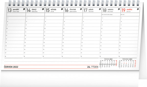 Stolový kalendár s európskymi sviatkami 25 × 12,5 cm 1