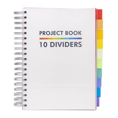 Špirálový zošit, B5, linajkový, 200 listov, PUKKA PAD "White Project Book", biela 1