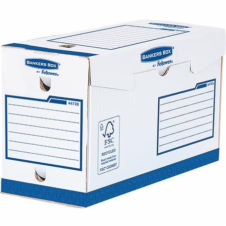 Archivačný box, extra silný, A4+, 150 mm, FELLOWES "Bankers Box Basic", modrá-biela 1