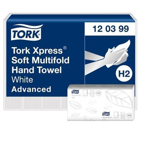 Papierové utierky, Interfold, 2-vrstvové, 136 útržkov, H2 systém, Advanced, TORK "Xpress S 2