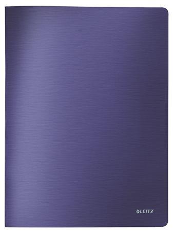Prezentačná doska, 20 vreciek, A4, LEITZ "Style", titánovo modrá 2