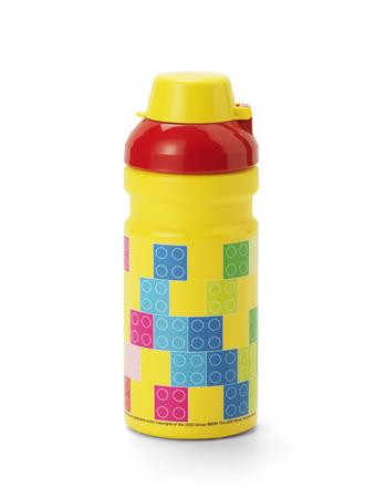 Fľaša, 390 ml, LEGO "Brick", žltá-červená, vzorovaná 1