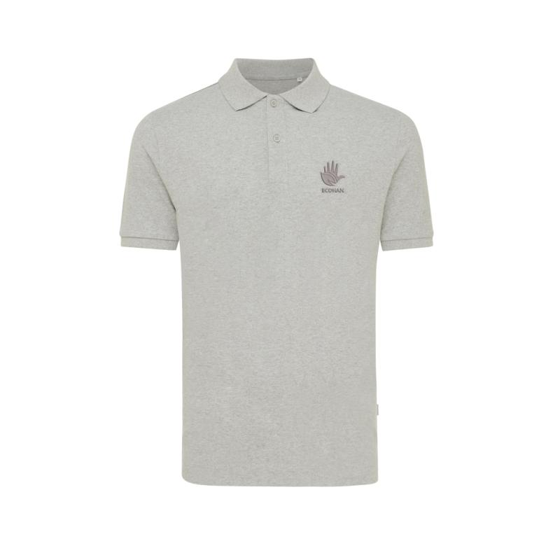Polo tričko IQONIQ Yosemite z recykl. bavlny heather grey M 3