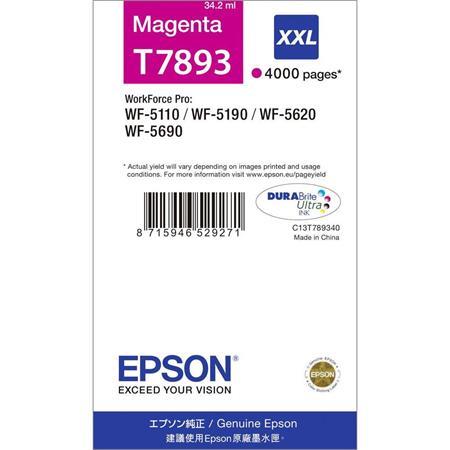C13T789340 náplň do tlačiarní WF-5110DW, WF-5190DW, EPSON, červená, 34,2ml 1