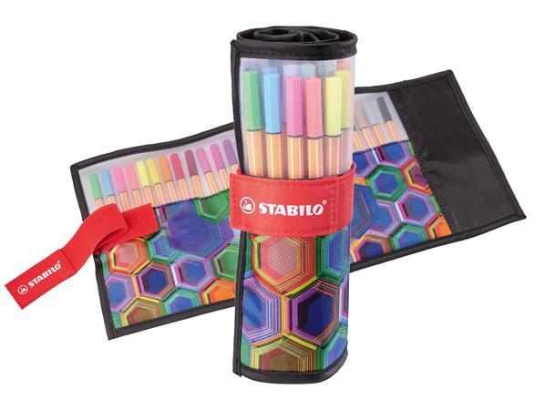Liner, sada, 0,4 mm, STABILO "Point 88 ARTY", 25 rôznych farieb 2