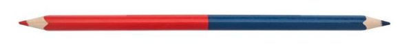 Poštová ceruzka, trojhranná, tenká, ICO, červená-modrá