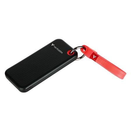 SSD (externá pamäť), 1TB, USB 3.2 Gen2, VERBATIM "Pocket SSD", čierna/červená 2