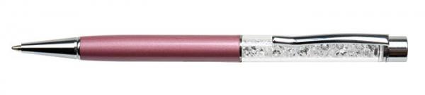 Guľôčkové pero, s bielymi krištáľmi SWAROVSKI®, 14 cm, ART CRYSTELLA, svetlofialová 2