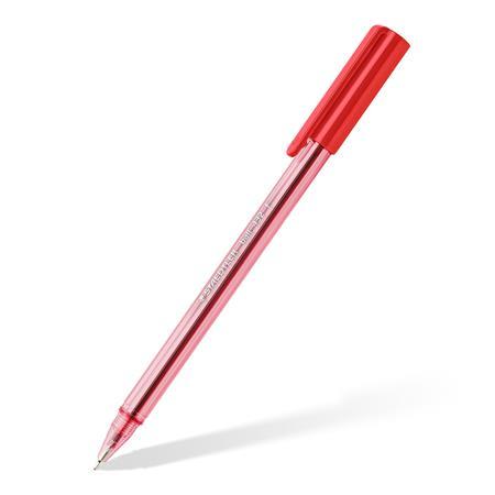 Guľôčkové pero, 0,3 mm, kužeľový hrot, STAEDTLER "Ball", červené 3