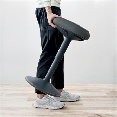 Balančná stolička na sedenie, ergonomická, LEITZ "Ergo Active", tmavosivá 5