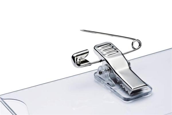 Visačka, so sponou a špendlíkom, PP, 54x90 mm, DURABLE, "Click Fold" 3