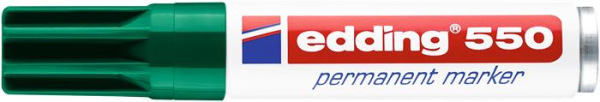 Permanentný popisovač, 3-4 mm, EDDING "550", zelený