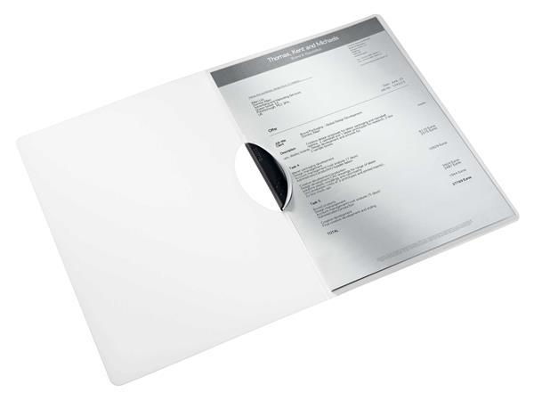 Rýchloviazač s klipom, PP, A4, LEITZ "Wow ColorClip", biela 2