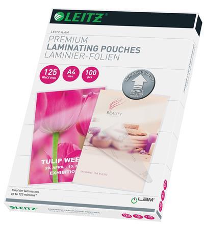 Laminovacia fólia, 125 mikr., A4, lesklá, UDT technológia, LEITZ "iLam" 1