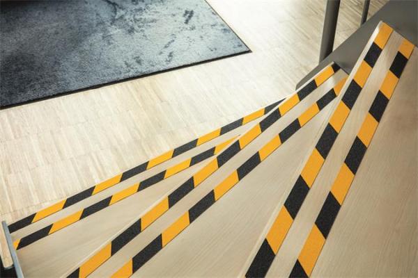 Protišmyková páska, 2,5 cmx15 m, DURABLE "DURALINE®", žltá-čierna 2