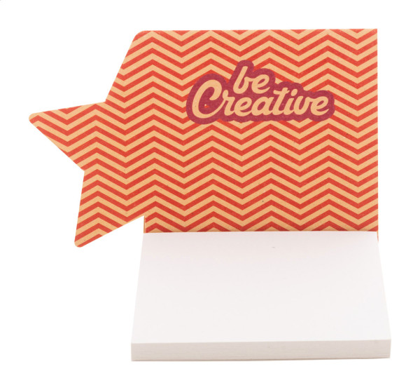 CreaStick Xmas Eco lepiaci poznámkový blok na zákazku, hviezda 2