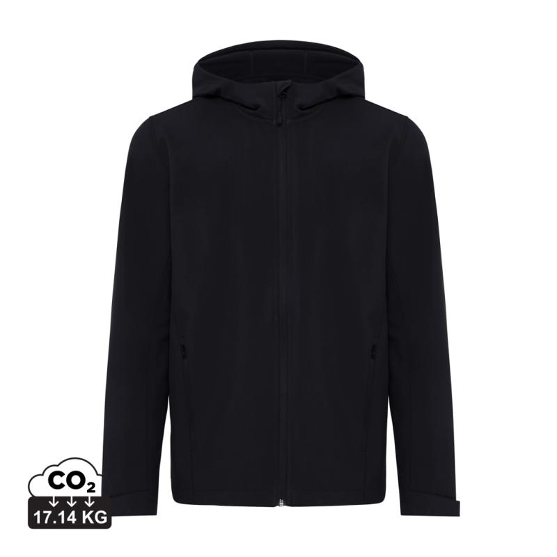 Pánska soft shell bunda IQONIQ Makalu z recykl. polyesteru čierna 5XL