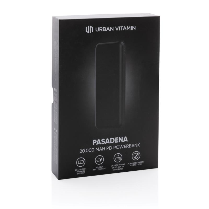 Powerbanka Urban Vitamin Pasadena 20 000 mAh 18W PD čierna 8