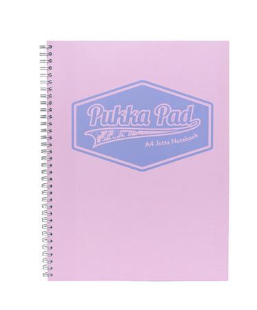 Špirálový zošit, A4, linajkový, 100 strán, PUKKA PAD "Pastel Jotta Pad", rôzne farby 2