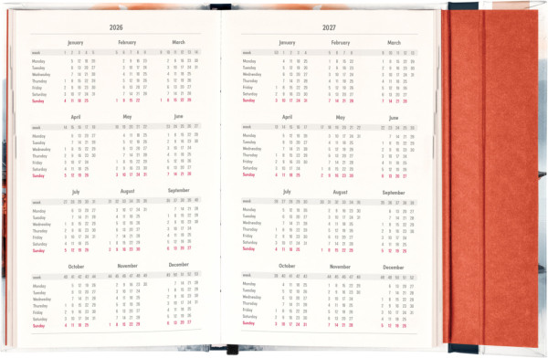 NOTIQUE Týždenný magnetický diár Japonsko 2026, 13 x 21 cm 2