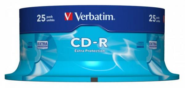 CD-R disk, 700 MB, 52x, 25 ks, cake box, VERBATIM "DataLife" 2