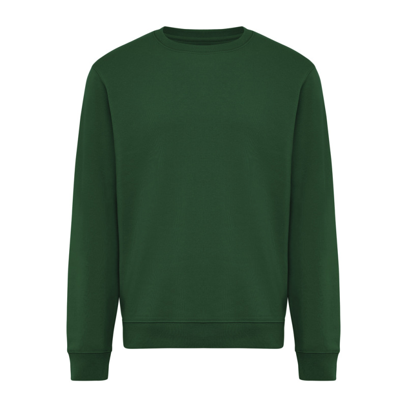 IQONIQ Toria Unisex mikina s okrúhl. výstrihom z rec. bavlny forest green L 1